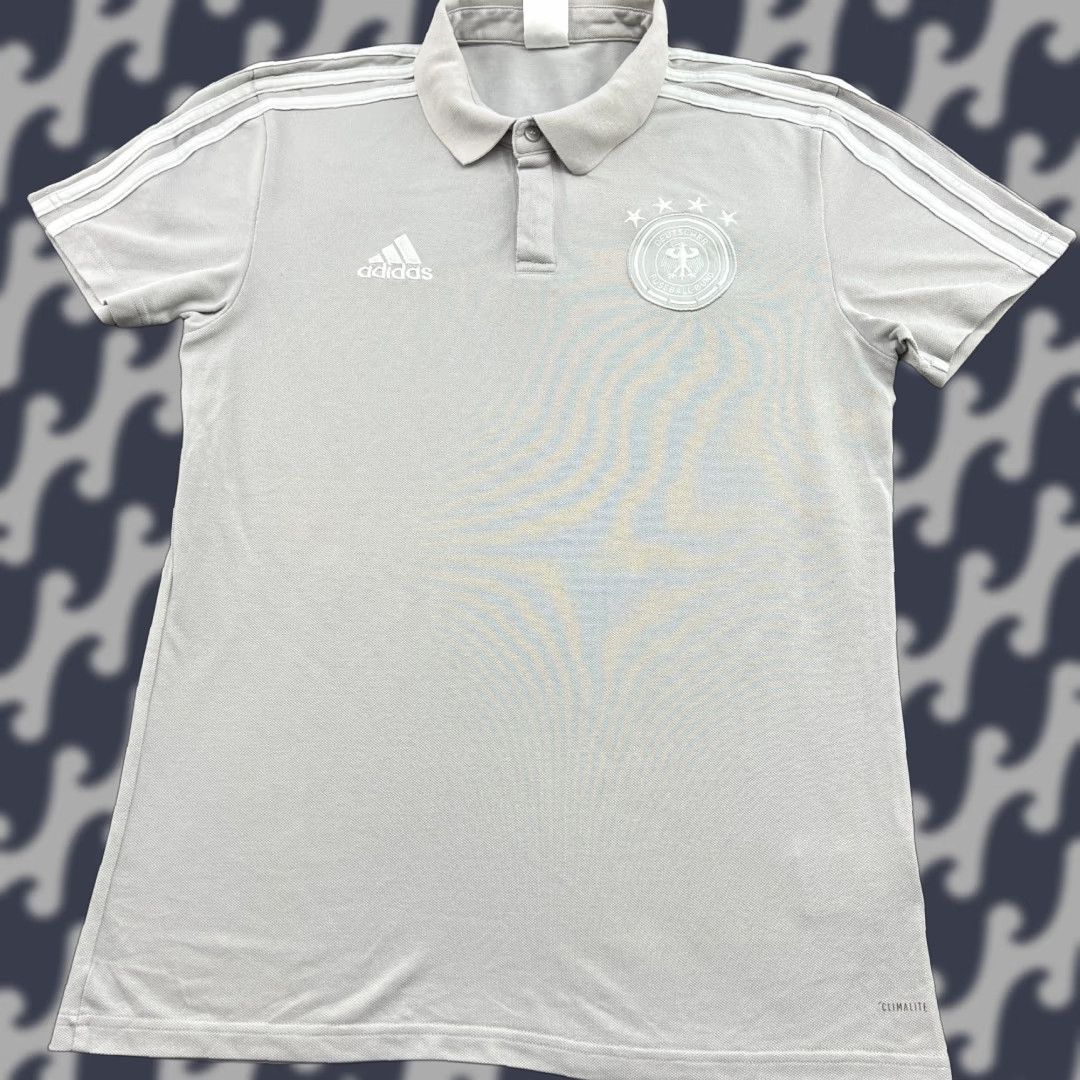 Adidas adidas Germany 2017 2018 Polo Shirt Shirt Mens Medium Gray Nike? Wait no. Size US M / EU 48-50 / 2 - 1 Thumbnail