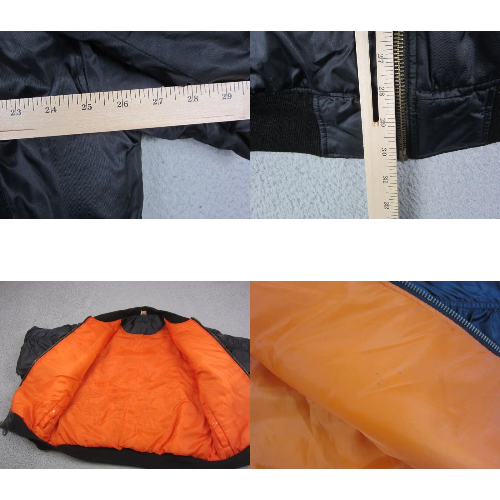 Vintage VINTAGE Bomber Jacket Men XL Blue Orange Reversible Full Zip Flight Size US XL / EU 56 / 4 - 8 Thumbnail