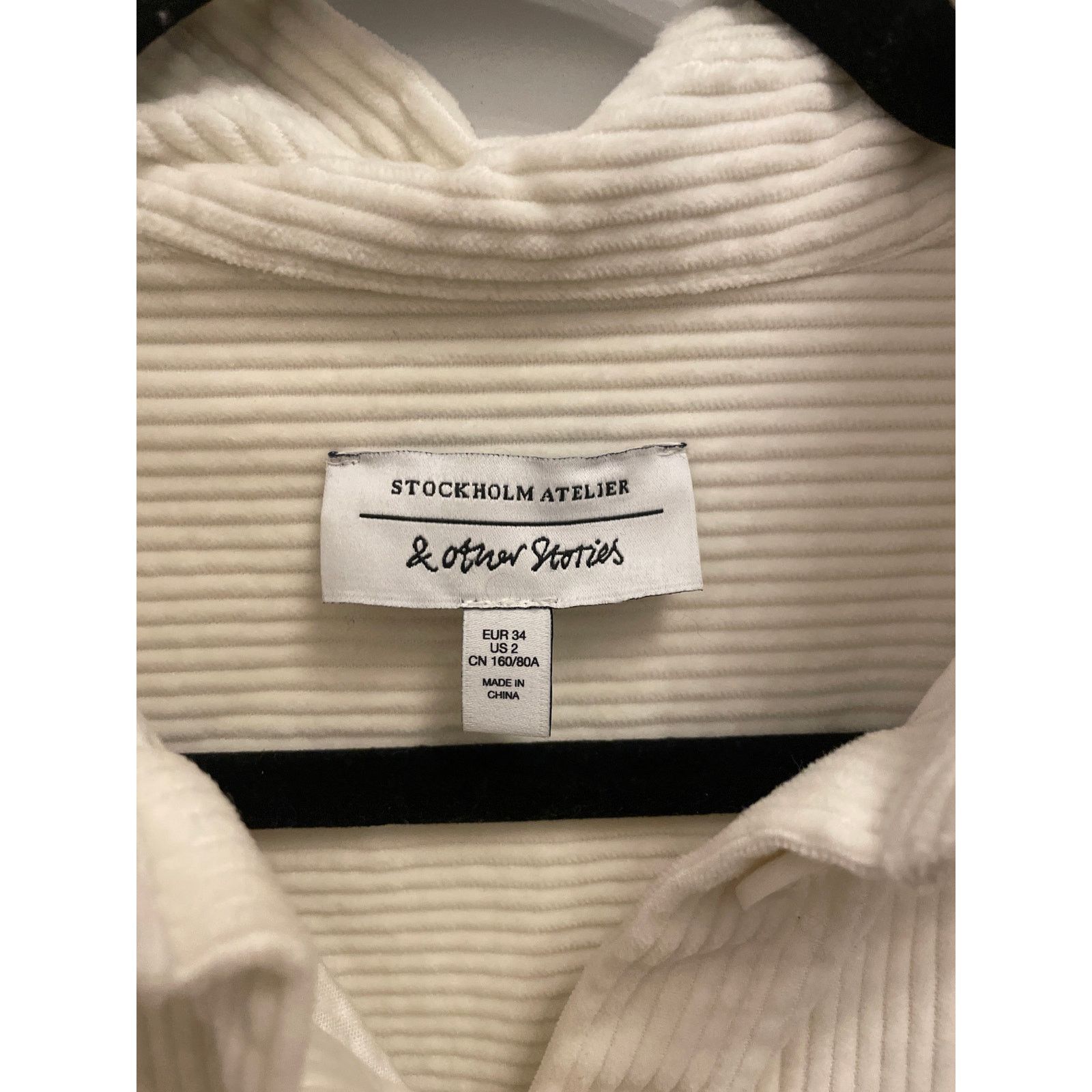 & Other Stories & Other Stories Cream Corduroy Pleated Shoulder Shacket,sz 2 Size XS / US 0-2 / IT 36-38 - 6 Thumbnail