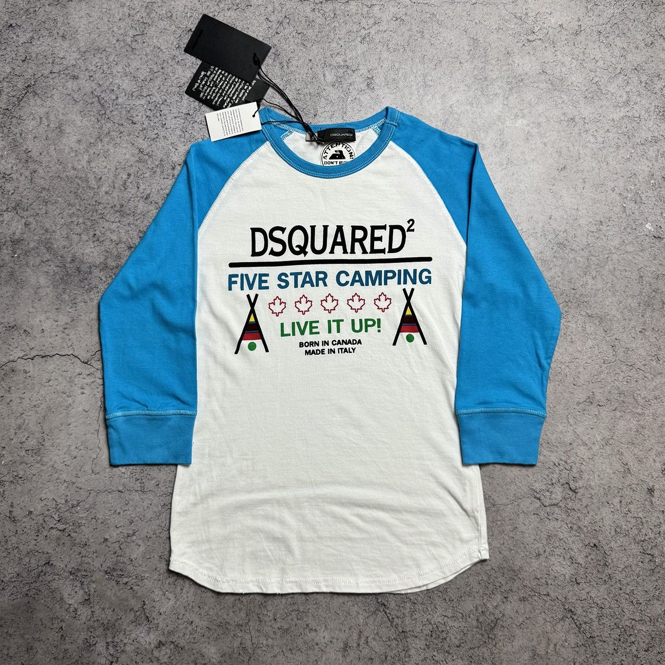 Dsquared2 NEW Dsquared2 Five Star Camping Long Sleeve T Shirt Size M / US 6-8 / IT 42-44 - 1 Thumbnail