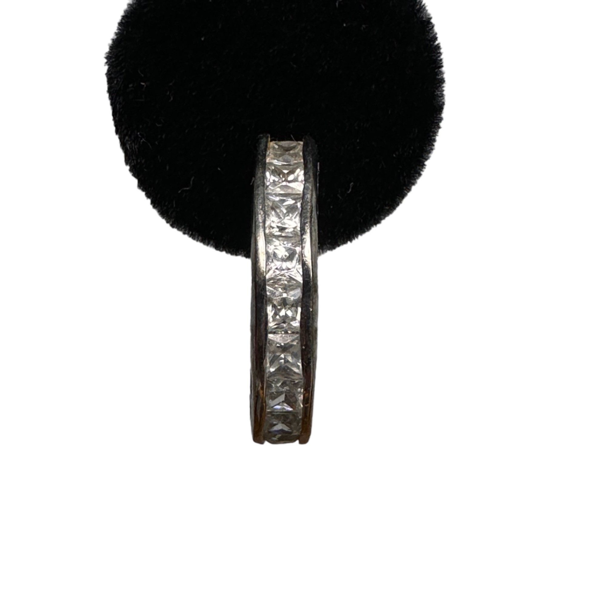 Designer Landau Silvadium CZ Tennis Hoop Earrings Like New 925 Pallad Size ONE SIZE - 11 Thumbnail