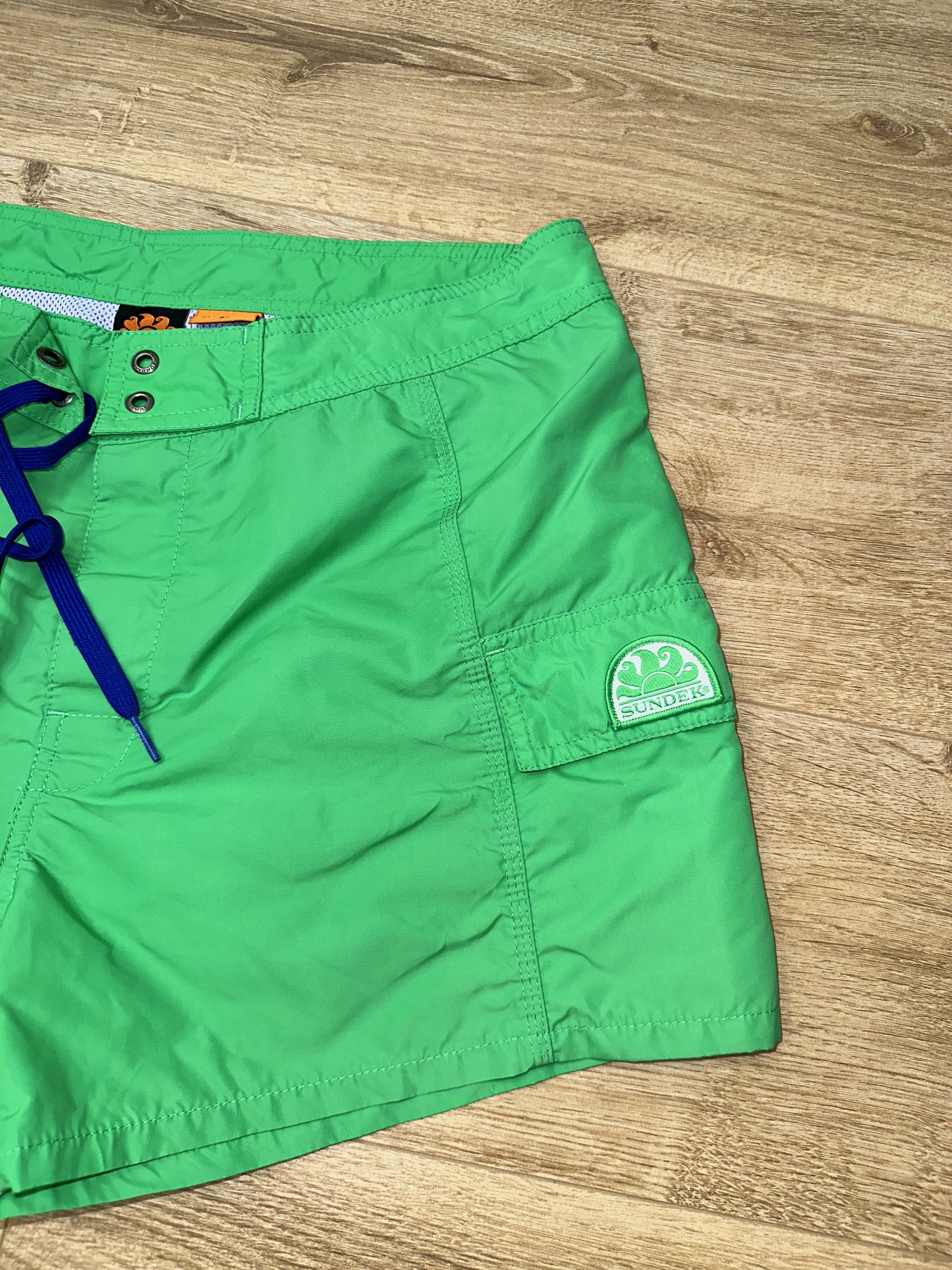 Sundek Sundek Big Logo Swim Shorts Green Nylon Surf Trunks Size 32 Size US 32 / EU 48 - 6 Thumbnail