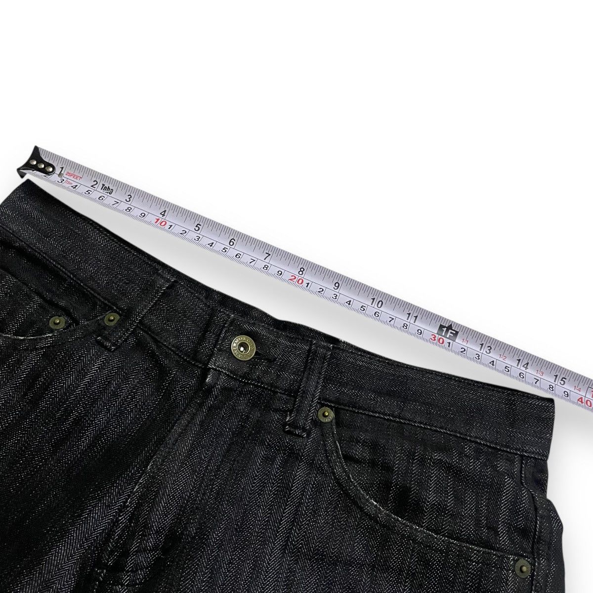 Japanese Brand ORIGINAL FLARE JAPAN MORGAN HOMME BLACK (31×40) Size US 31 - 11 Thumbnail