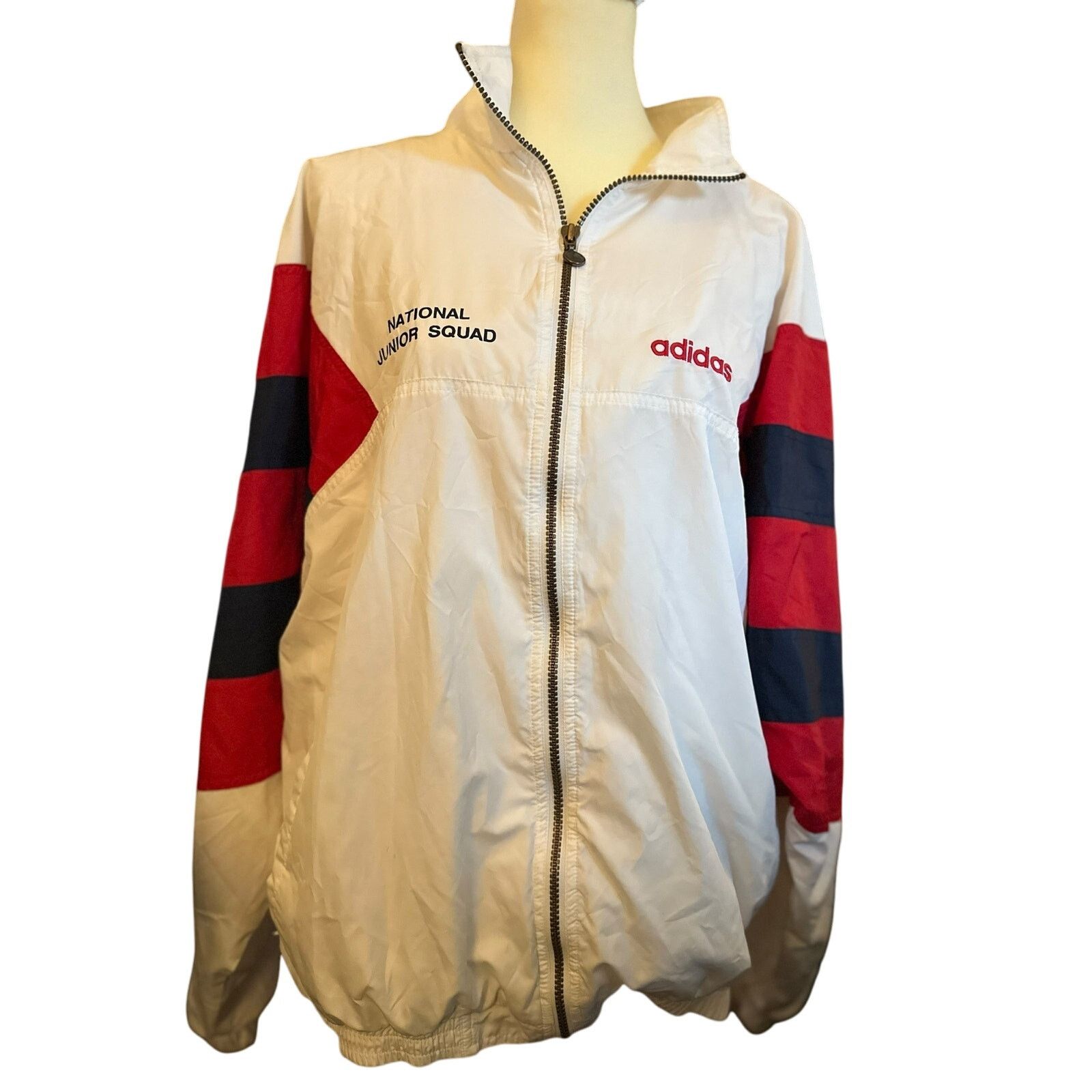 Adidas Adidas Vintage USA National Junior Squad Windbreaker, Size L Size US L / EU 52-54 / 3 - 3 Thumbnail