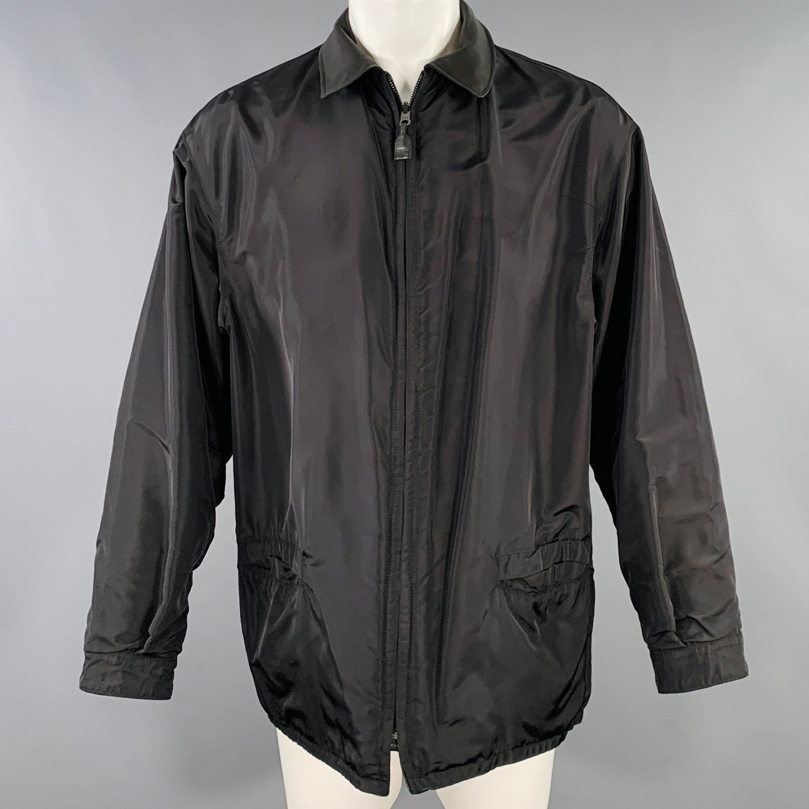 SERAPHIN SERAPHIN Size 40 Black Reversible Leather Zip Up Coat Size US L / EU 52-54 / 3 - 2 Thumbnail