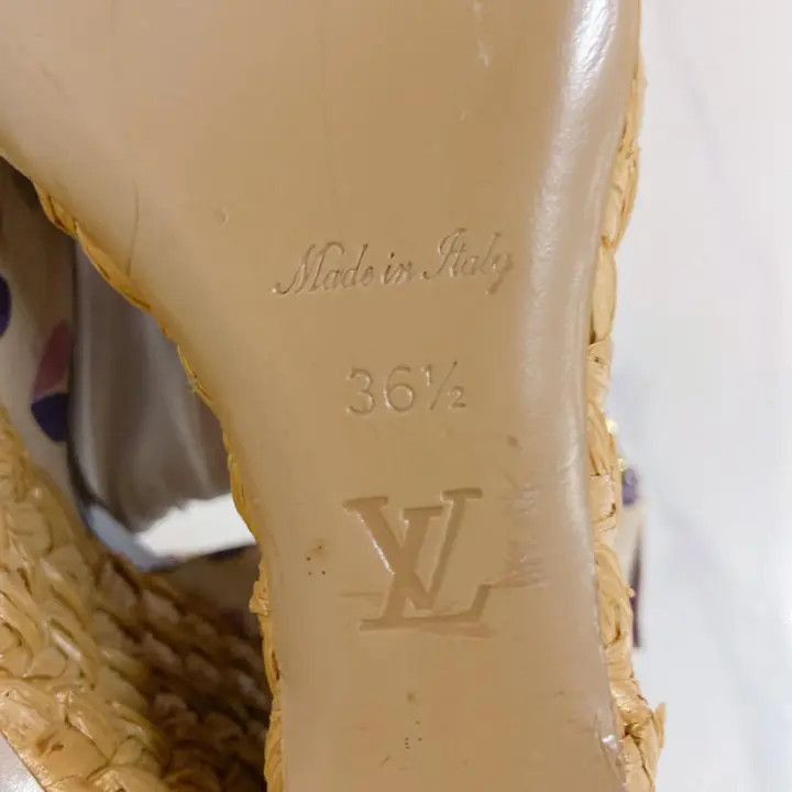Louis Vuitton Louis Vuitton Purple Heeled Wedge Sandals -2508 Size US 6 / IT 36 - 5 Thumbnail