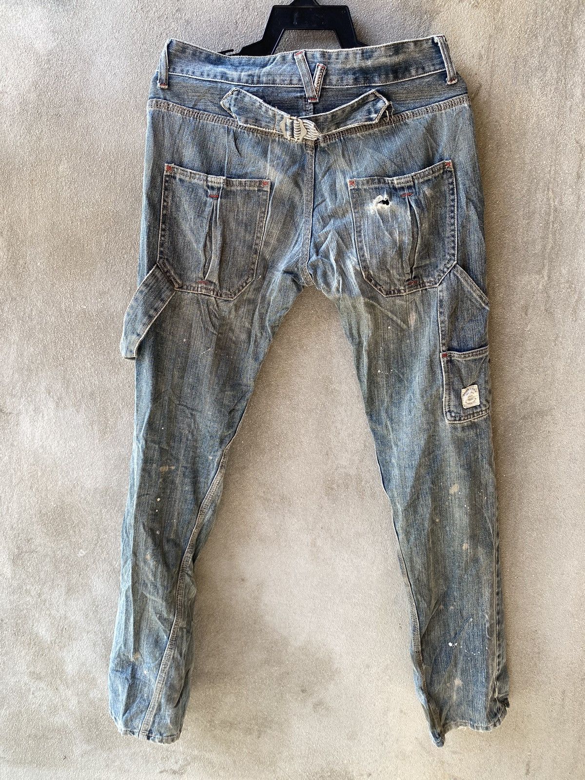 Designer × PPFM PPFM Distressed Denim Pants Like Punk Rock Style Size US 32 / EU 48 - 2 Thumbnail
