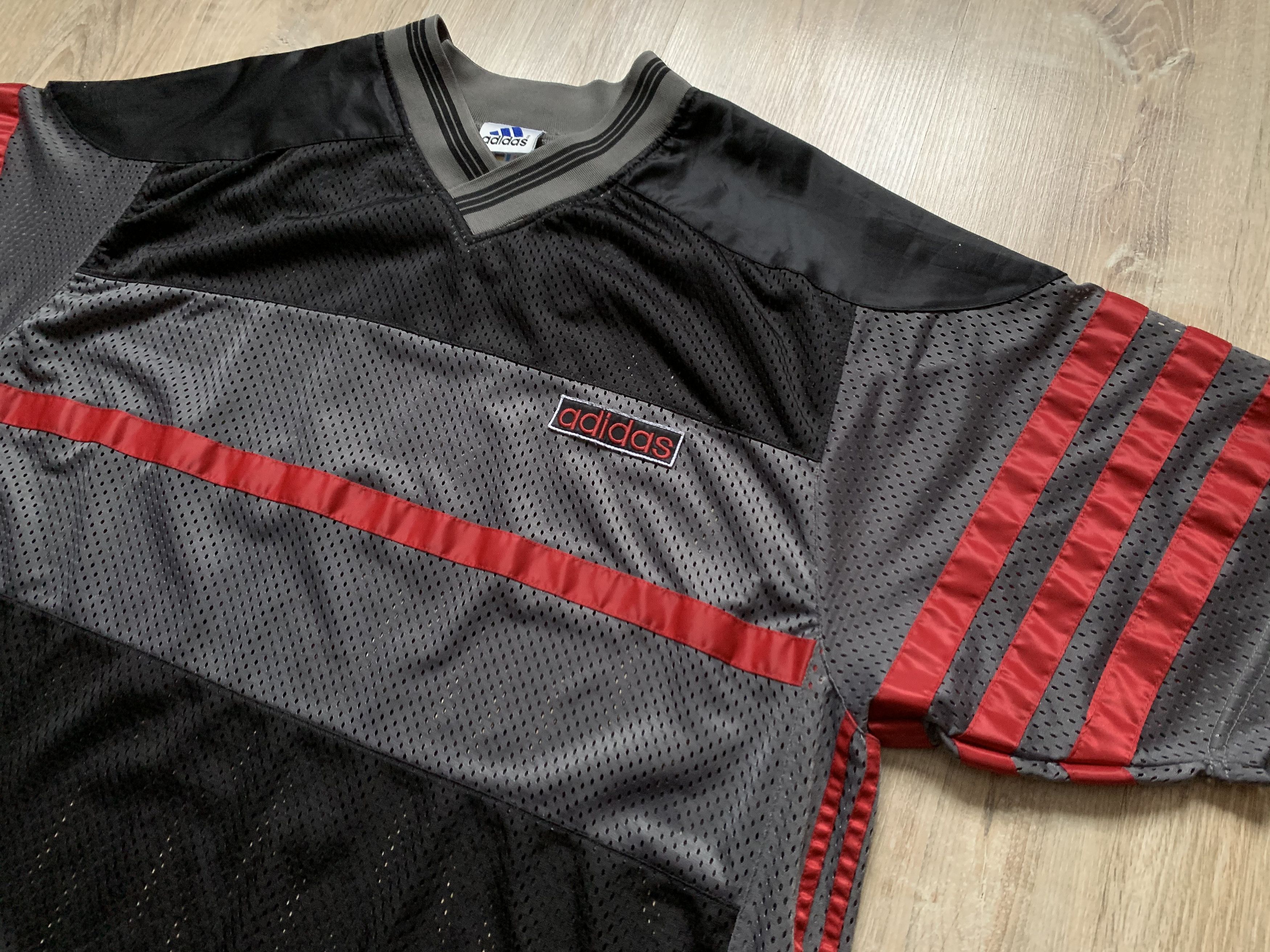 Adidas × Vintage Vintage Mesh Stripe Adidas Jersey Size US XL / EU 56 / 4 - 2 Thumbnail