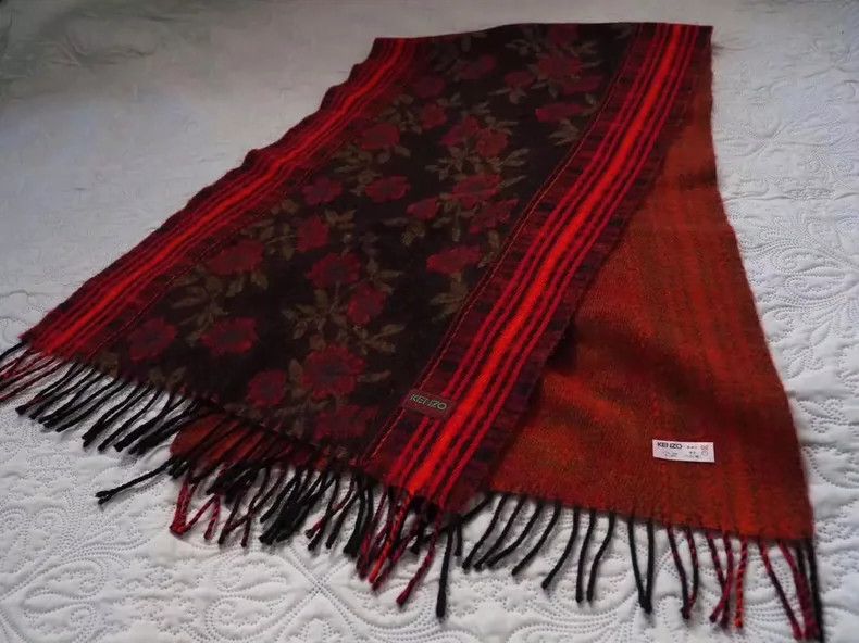 Kenzo KENZO size55*150cm 1980s used wool shawl Size ONE SIZE - 8 Thumbnail
