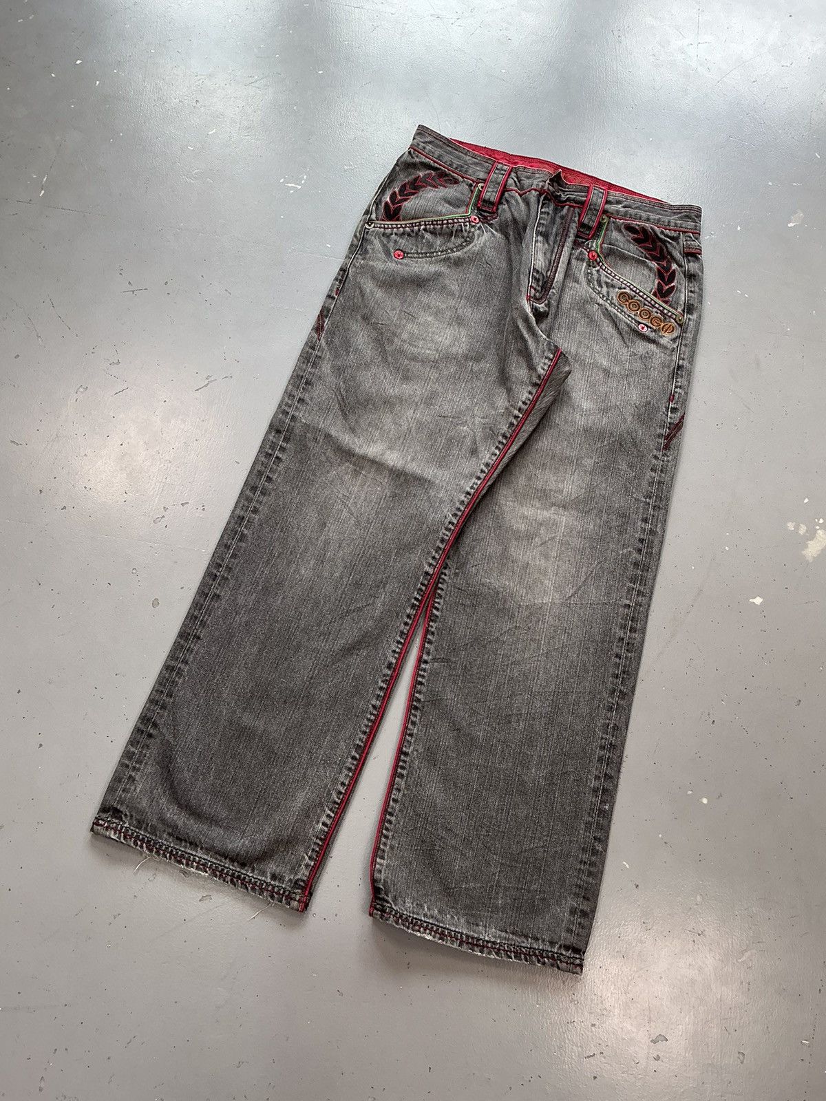 Coogi × Vintage Vintage faded Coogi crazy patterns embroidered denim pant Size US 34 / EU 50 - 3 Thumbnail