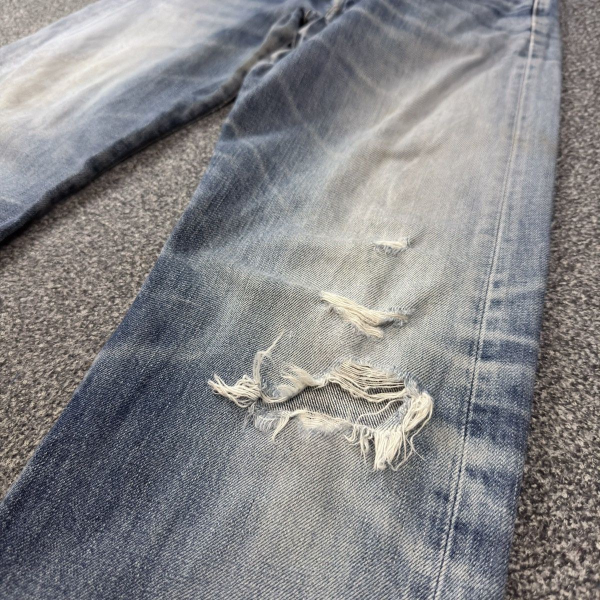 Edwin Vintage 90s Distressed Heavy Faded Wash Japanese Denim Jeans Size US 29 - 5 Thumbnail