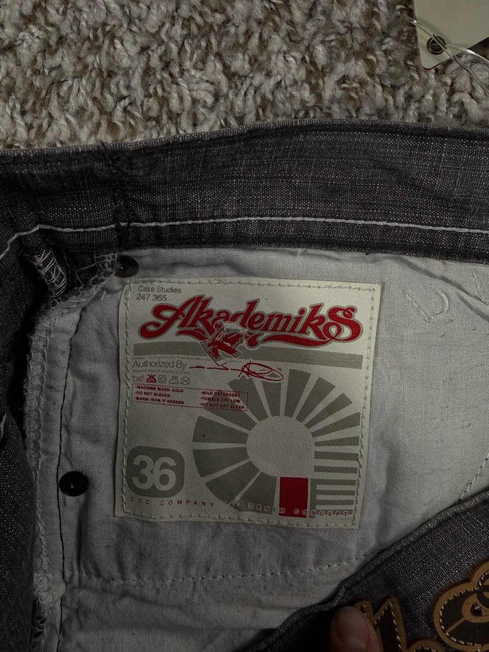 Akademiks Akademiks Denim Baggy Jeans Y2K Hip Hop Stitched Skater Size US 36 / EU 52 - 10 Thumbnail