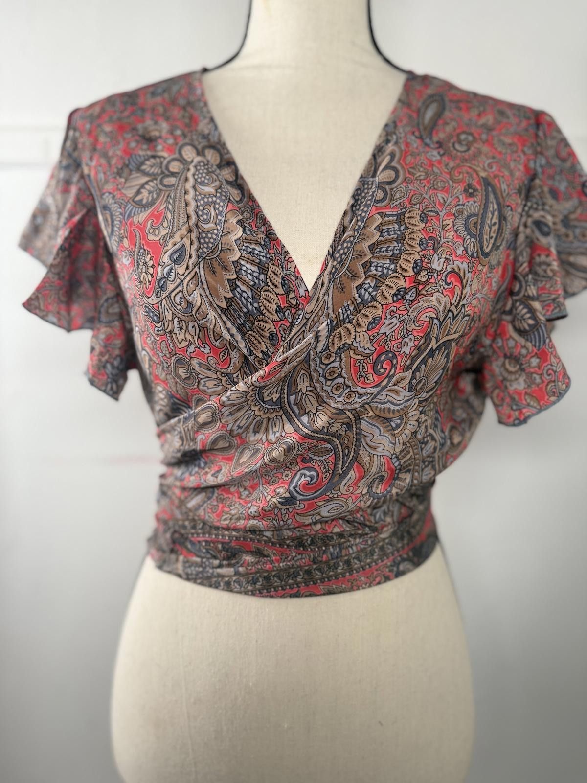 Big Baller Brand Bigg Bull Vibrant Floral Wrap Top Size ONE SIZE - 1 Thumbnail