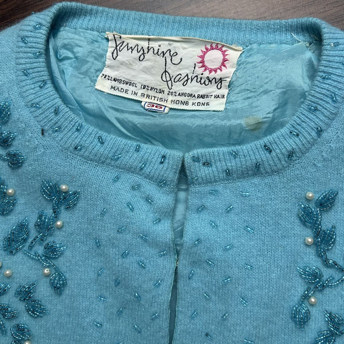 Aran Isles Knitwear × Homespun Knitwear Lampwool Angora Vintage 90s Cadigan Size S / US 4 / IT 40 - 7 Thumbnail