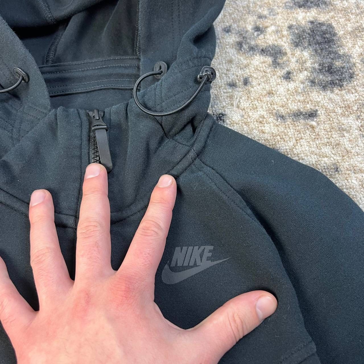 Nike Nike Tech Fleece Mini Logo Zip Up Hoodie Drill Style Size XS / US 0-2 / IT 36-38 - 4 Thumbnail