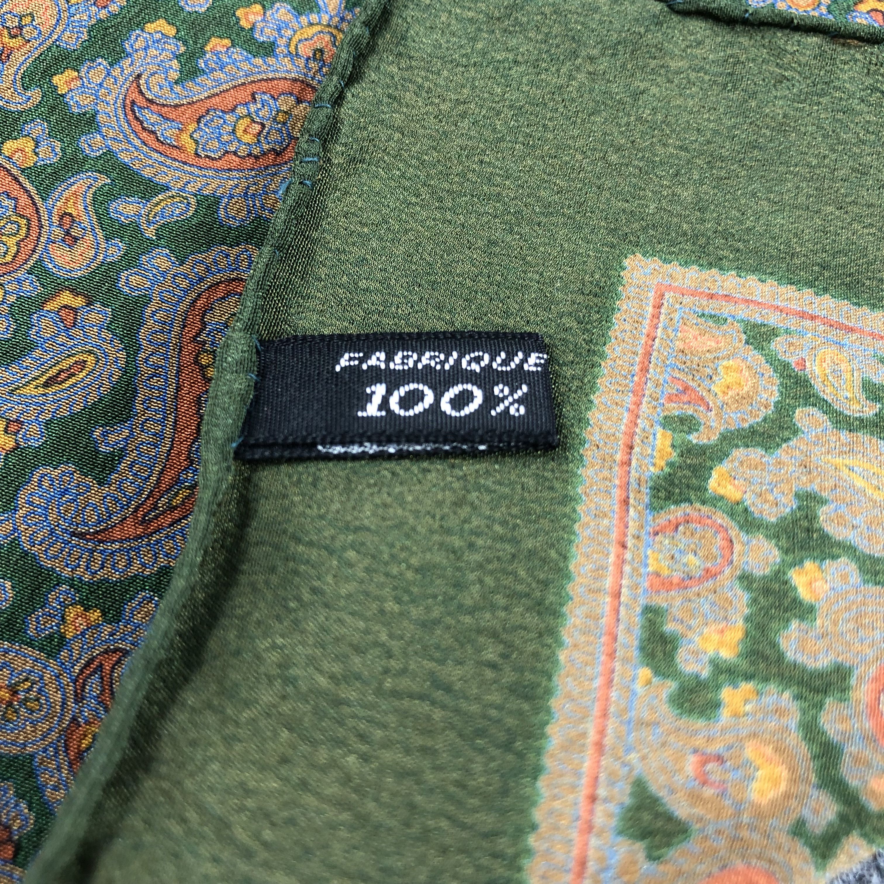 Vintage Paisley Silk Handkerchief Neckerchief Bandana H1346 Size ONE SIZE - 3 Thumbnail