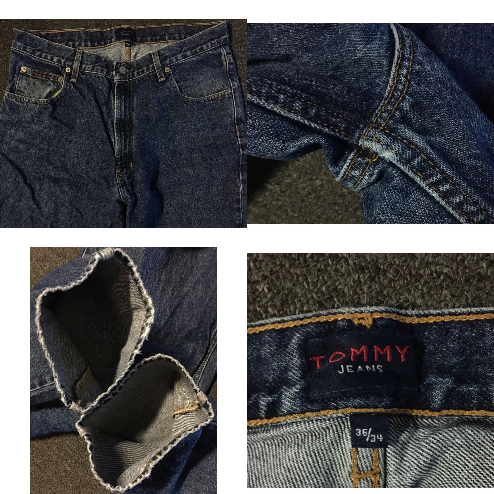 Tommy Hilfiger VINTAGE Tommy Hilfiger Jeans Denim 90s 80s Grunge Skater Distressed 34 Men Blue Jeans Belt X Jeans Products Size US 34 / EU 50 - 8 Thumbnail
