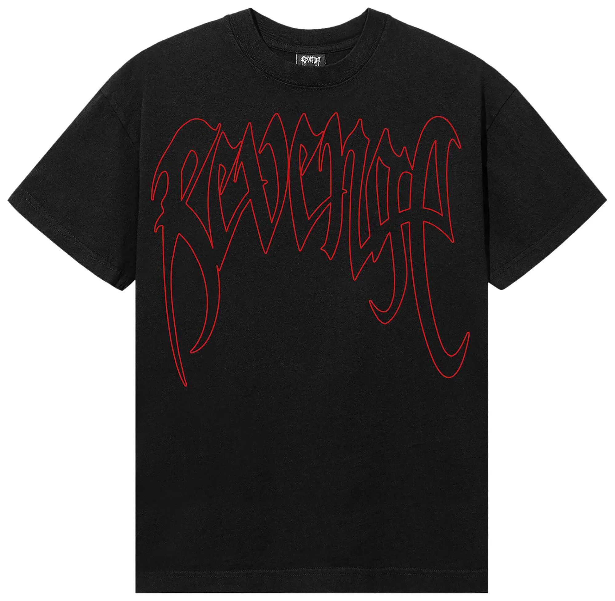Revenge 2025 Revenge OUTLINE ARCH LOGO Short Sleeve Tee Black Red Size US XXL / EU 58 / 5 - 1 Thumbnail