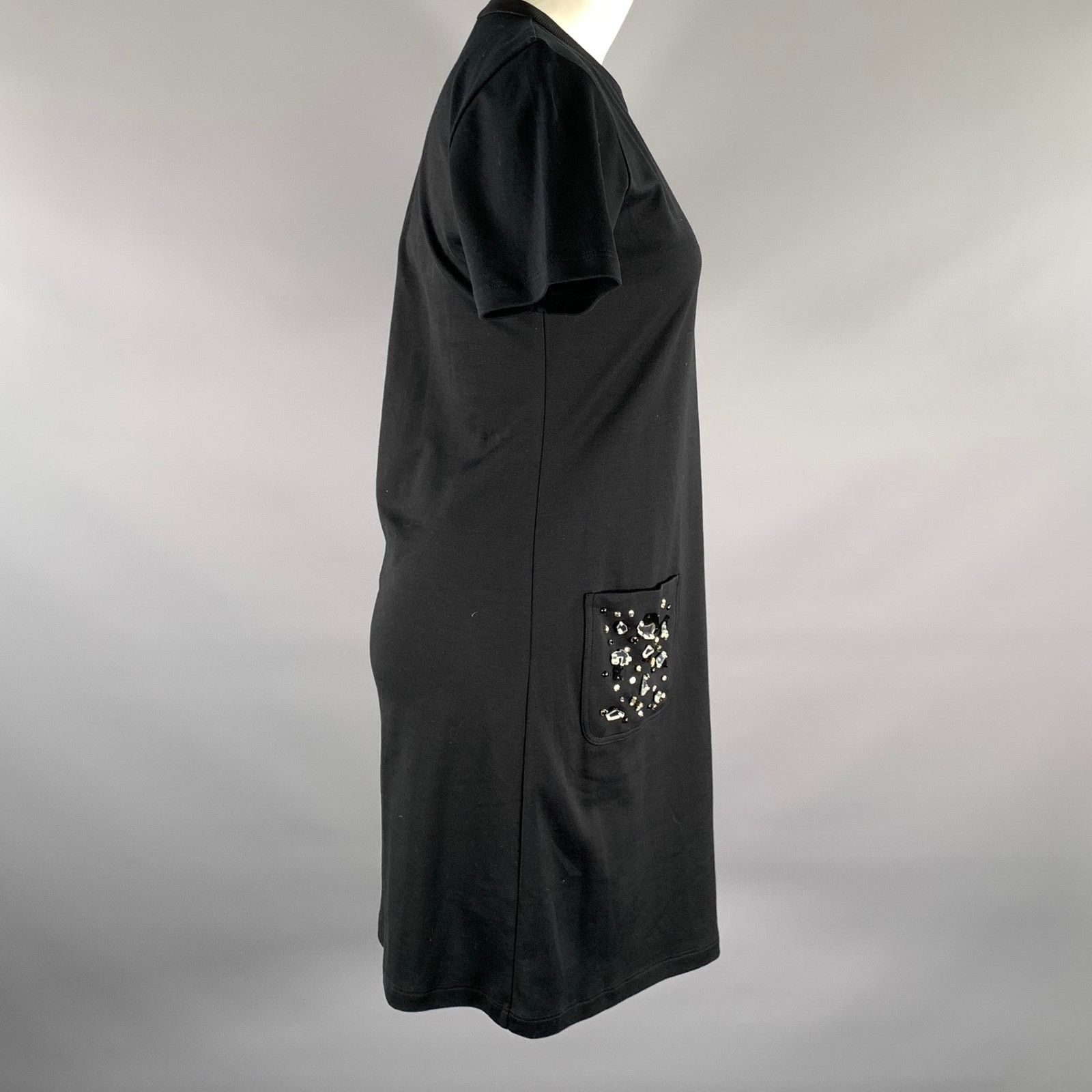 Louis Vuitton LOUIS VUITTON Size M Black Cotton Knee-Length Dress Size M / US 6-8 / IT 42-44 - 3 Thumbnail
