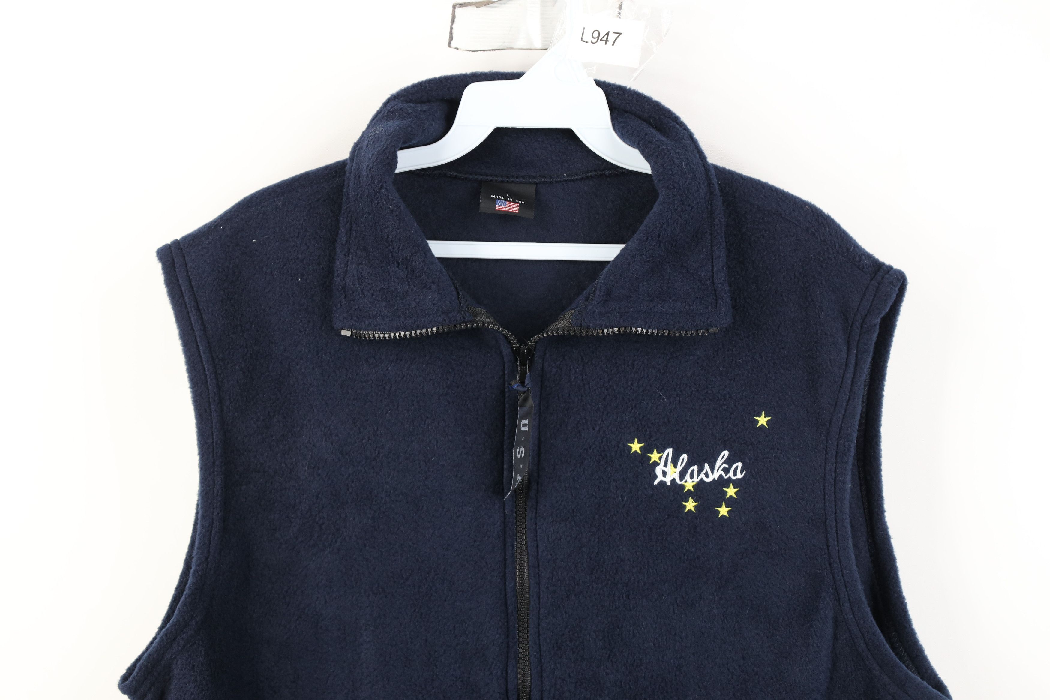 Vintage Vintage 90s Streetwear Alaska Fleece Vest Jacket Blue USA Size US L / EU 52-54 / 3 - 2 Thumbnail