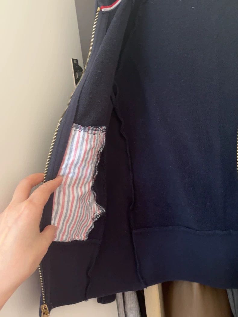 Thom Browne Thom Browne Blue zippered hoodie Size US XS / EU 42 / 0 - 7 Thumbnail