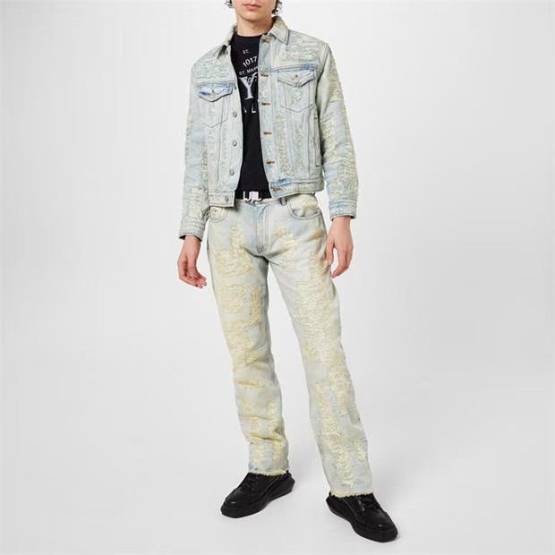 1017 ALYX 9SM o1g2r1mq0824 Distressed Denim Jacket in Light Blue Size US M / EU 48-50 / 2 - 3 Thumbnail