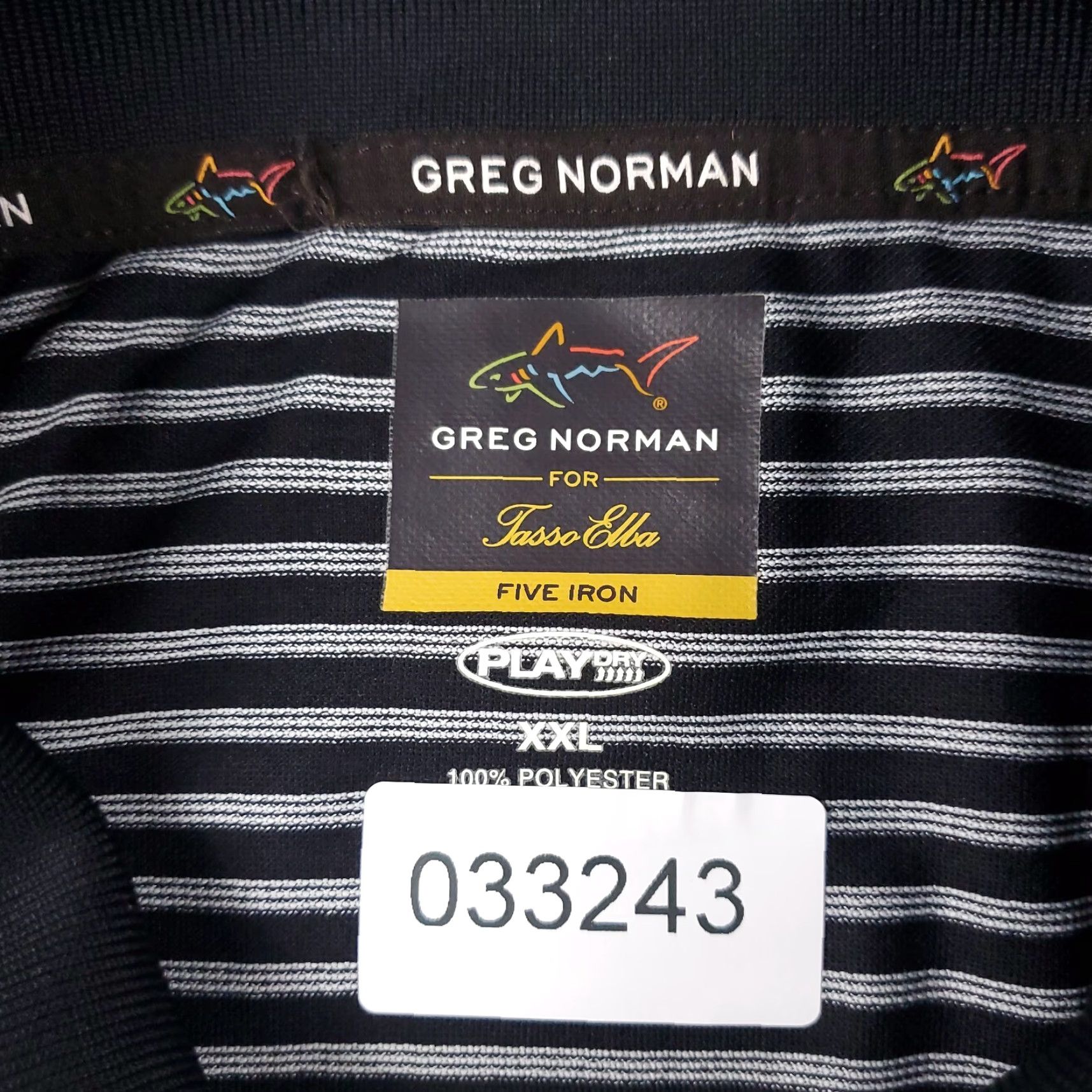 Vintage Greg Norman Polo Shirt Mens 2XL Black Striped Shark Golf Casual Short Sleeve Polo Shirt Size US XXL / EU 58 / 5 - 7 Thumbnail