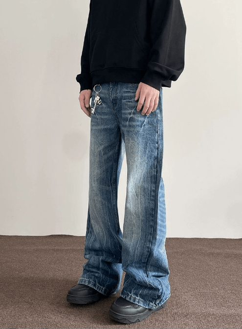 Japanese Brand × Jean High street lightning blue flared cleanfit jeans Size US 34 / EU 50 - 2 Thumbnail