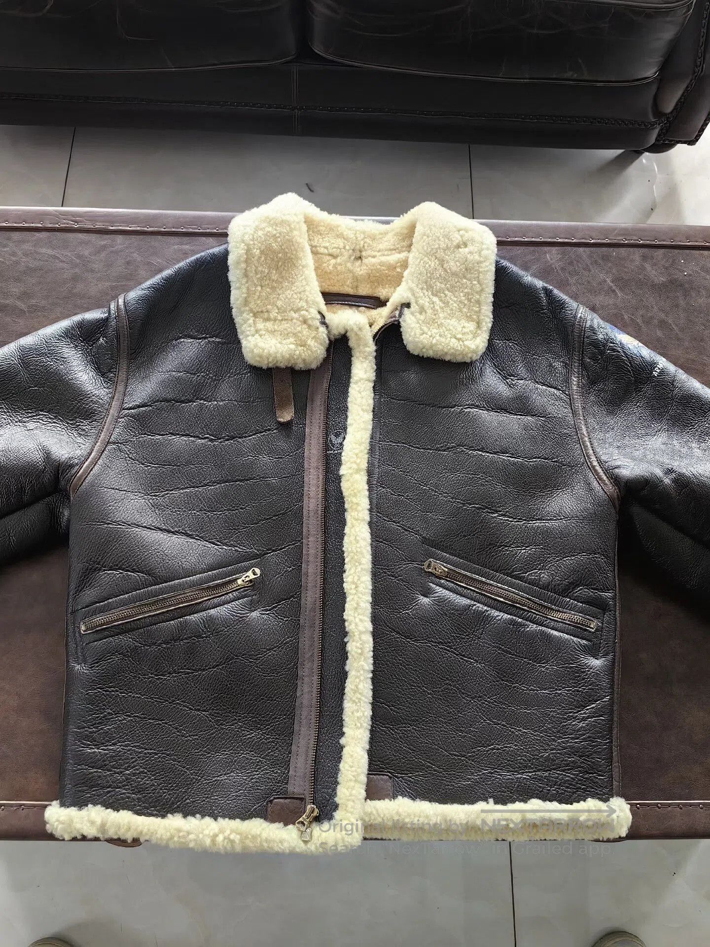 The Real McCoy's real mccoys D1 flight jacket sheepskin. Size US S / EU 44-46 / 1 - 5 Thumbnail