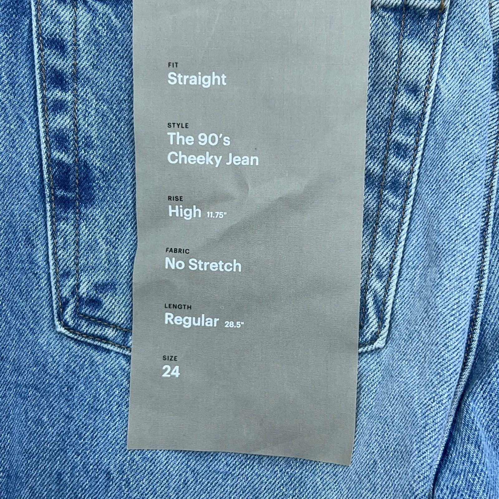 Everlane Everlane Size 24 The 90s Cheeky Jean Light Taper Stretch NEW Size 24" / US 00 / IT 34 - 15 Thumbnail