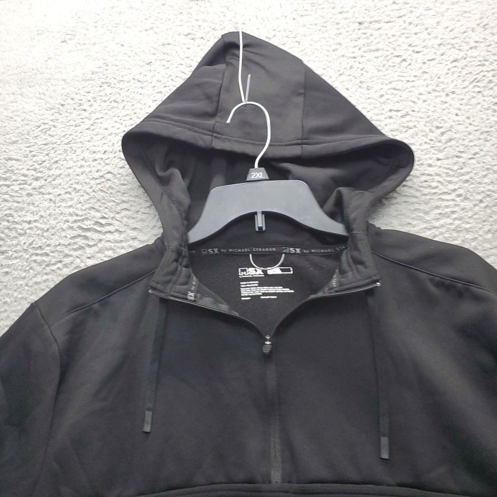 Vintage MSX By Michael Strahan Hoodie Mens XL Black Fleece Lined Ribbed Quarter Zip Size US XL / EU 56 / 4 - 5 Thumbnail