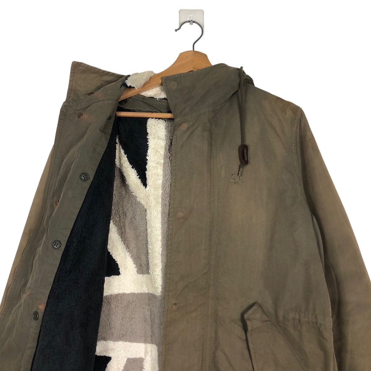 Fred Perry 🔥Vintage Fred Perry Jacket Big Flag Kingdom Shearling Size US M / EU 48-50 / 2 - 13 Thumbnail