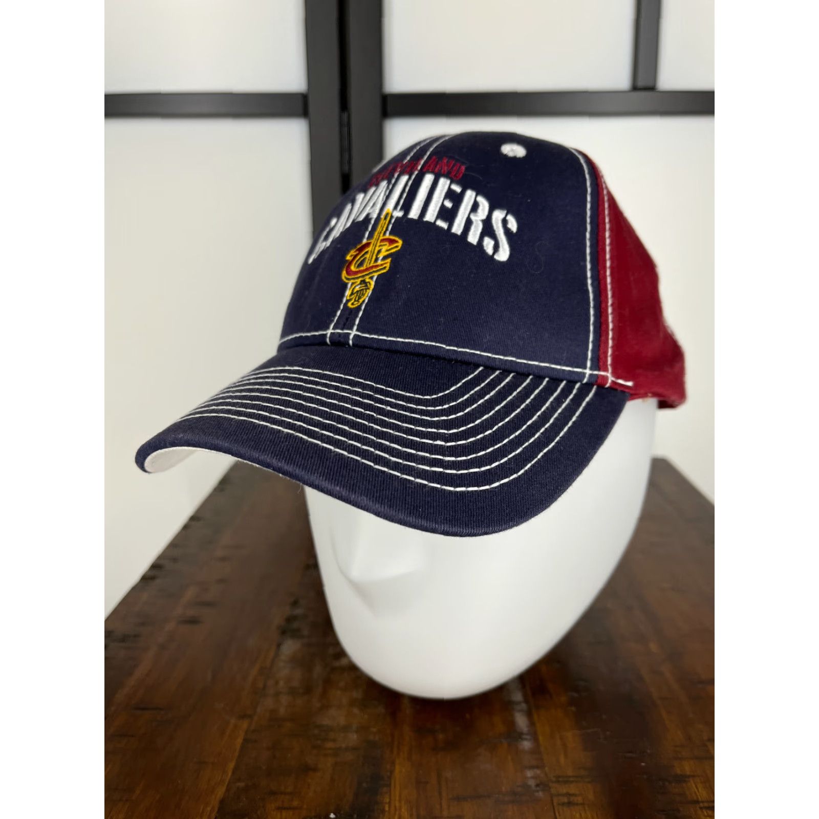 NBA Cleveland Cavaliers Hat Cap Adjustable Strap Back Adult One Size Blue Red Cotton Basketball Cap Nike? Size ONE SIZE - 4 Thumbnail