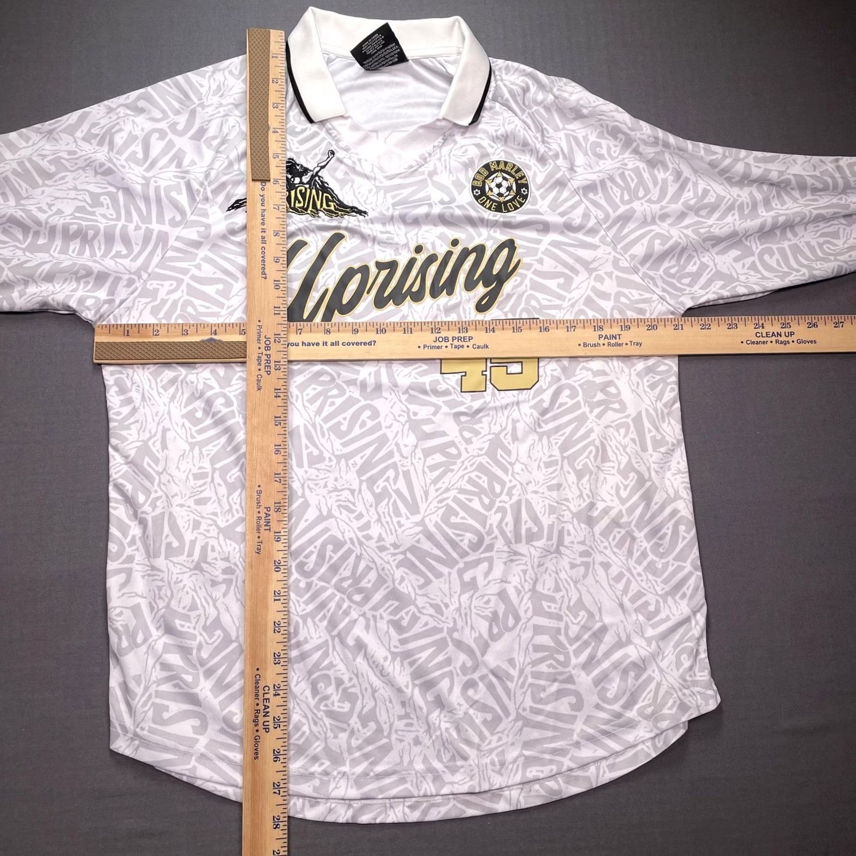Vintage Bob Marley Shirt Mens Small White Uprising 45 Long Sleeve Soccer Jersey Tee Size US S / EU 44-46 / 1 - 4 Thumbnail