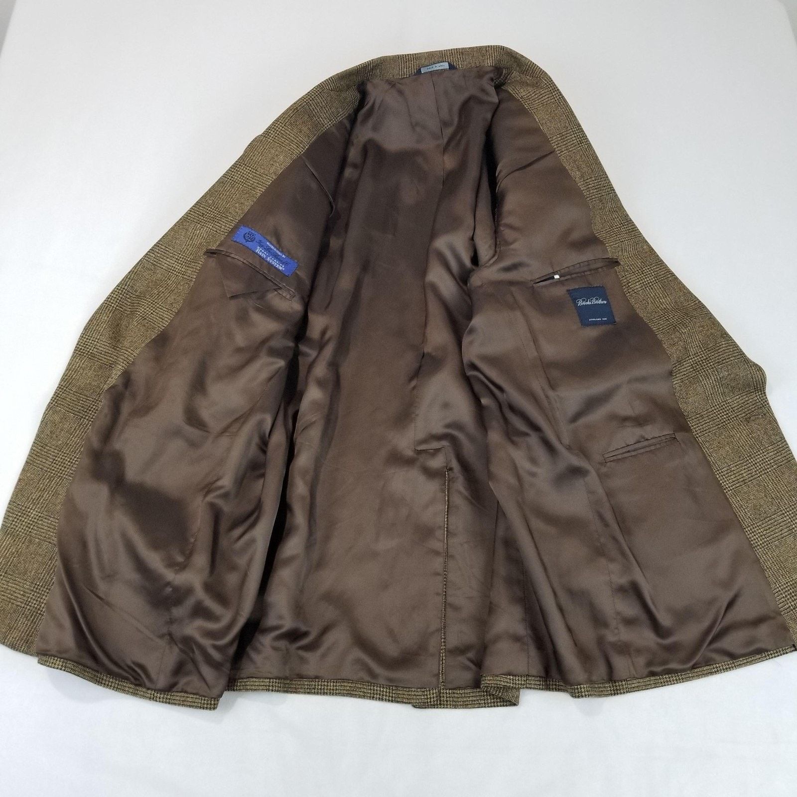 Brooks Brothers Brooks Brothers 48 Brown Loro Piana Rain System Sport Coat Size 48R - 9 Thumbnail