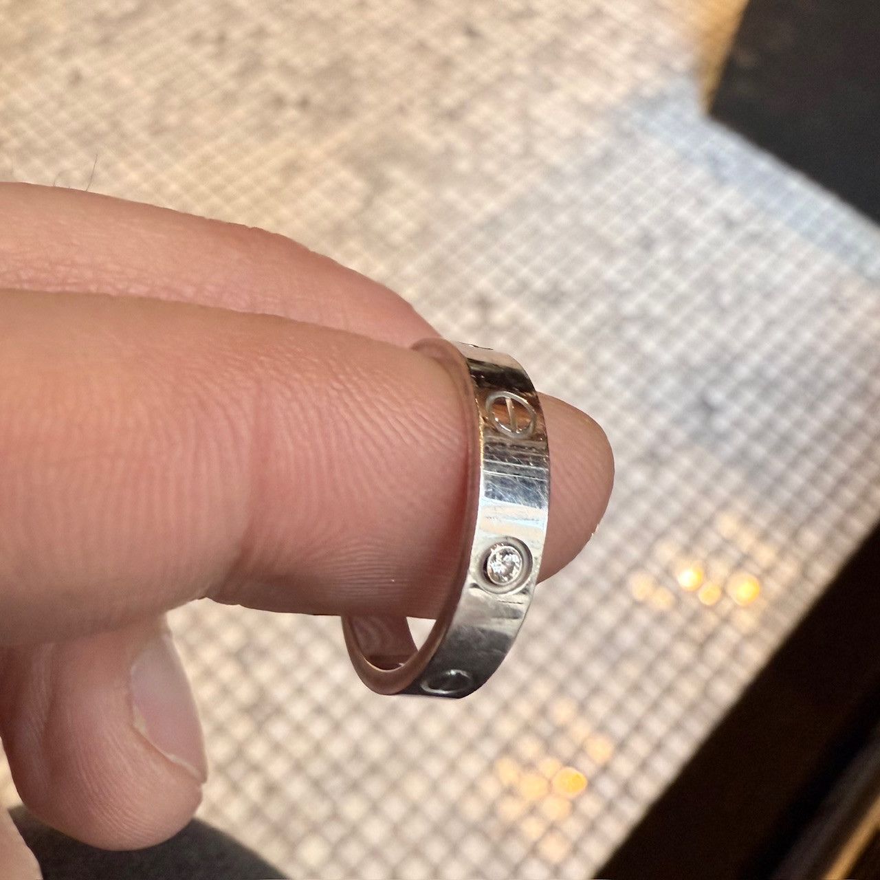 Cartier Cartier White Gold LOVE Small Model 1 Diamond Ring Size ONE SIZE - 12 Thumbnail