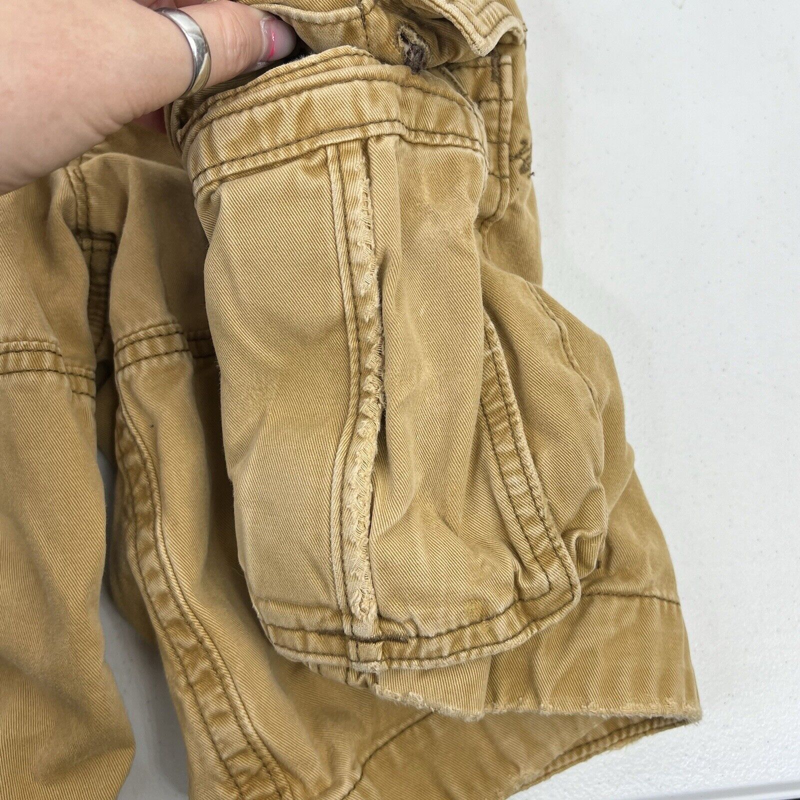 Abercrombie & Fitch Y2K Abercrombie Fitch 32 Cargo Shorts Baggy Distressed Heavy Size US 32 / EU 48 - 6 Thumbnail