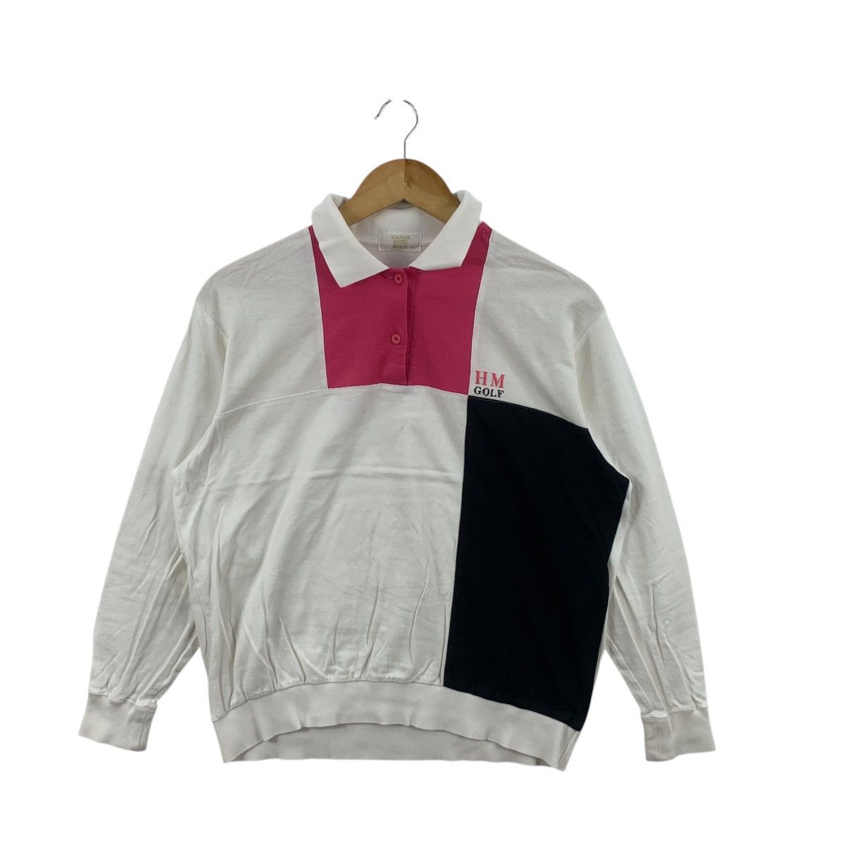 Hanae Mori Vintage HANAE MORI PARIS Golf Collection Polo Tee Shirt Top Size L / US 10 / IT 46 - 3 Thumbnail