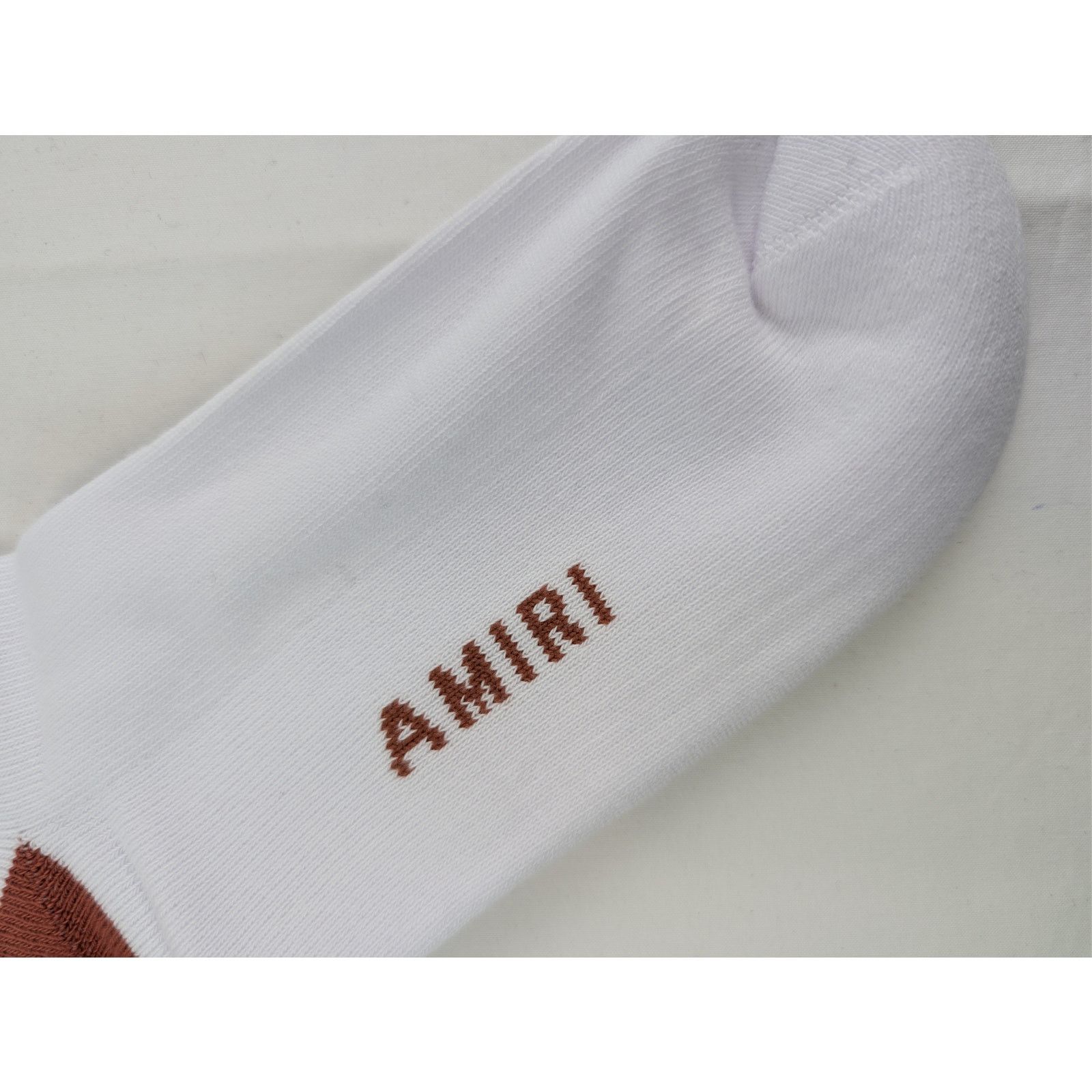 Amiri o1rshd1 Size: 45-46 / MA Stripe Socks in White / Cork Size ONE SIZE - 8 Thumbnail
