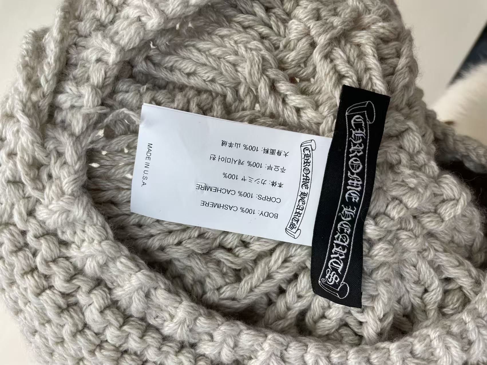 Chrome Hearts Chrome Hearts Cashmere Silver Cross Button Beige Beret Size ONE SIZE - 6 Thumbnail