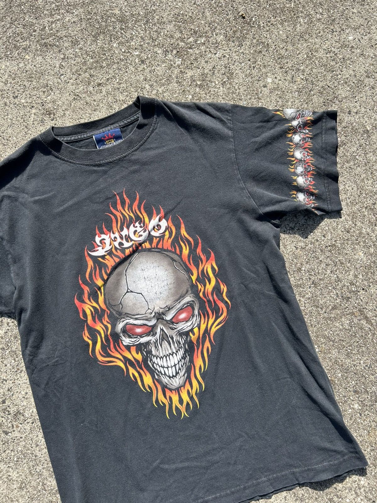 JNCO Jnco Flaming Skull Tee RARE Size US M / EU 48-50 / 2 - 2 Thumbnail