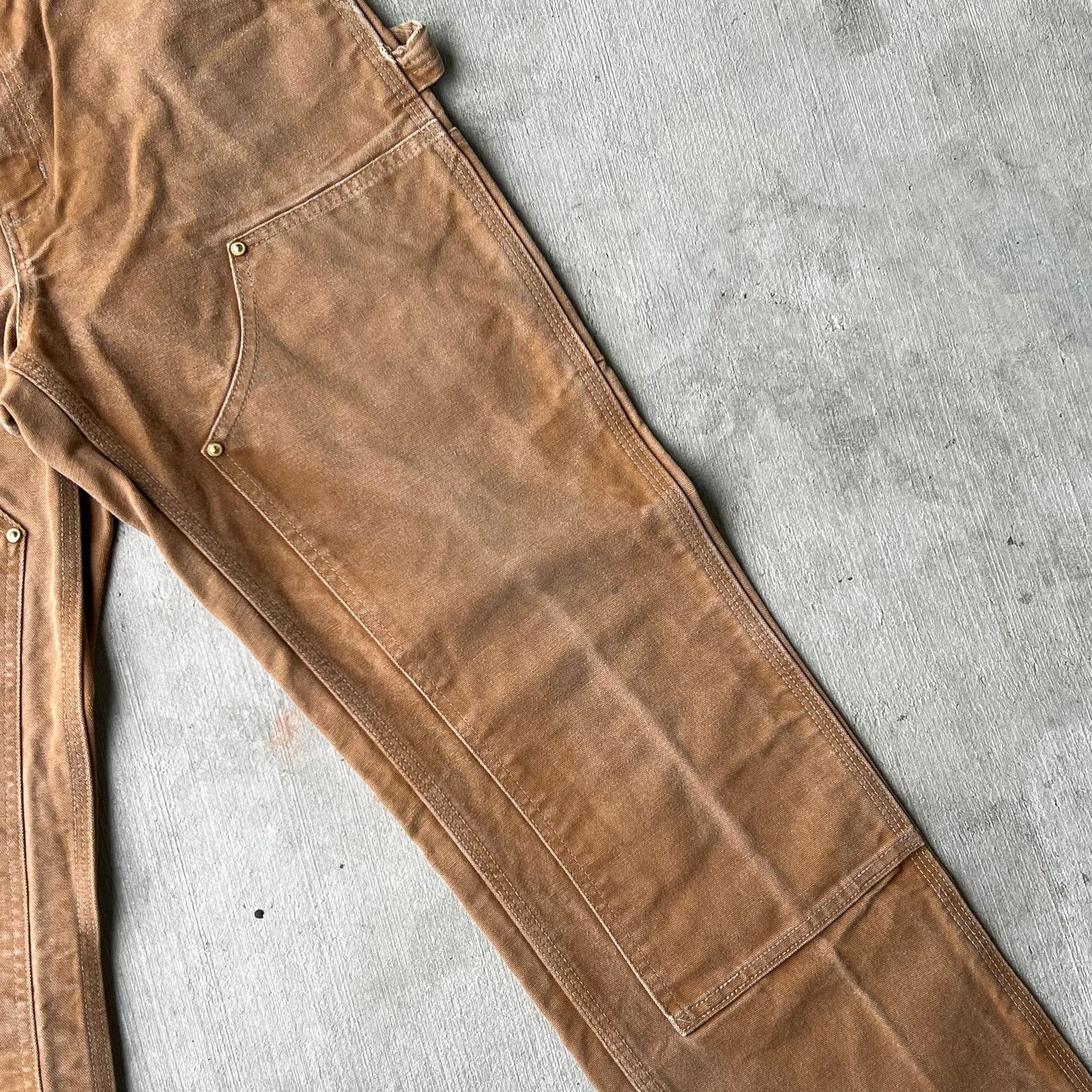 Carhartt × Vintage Carhartt brown double knee work wear carpenter pants Size US 27 - 7 Thumbnail