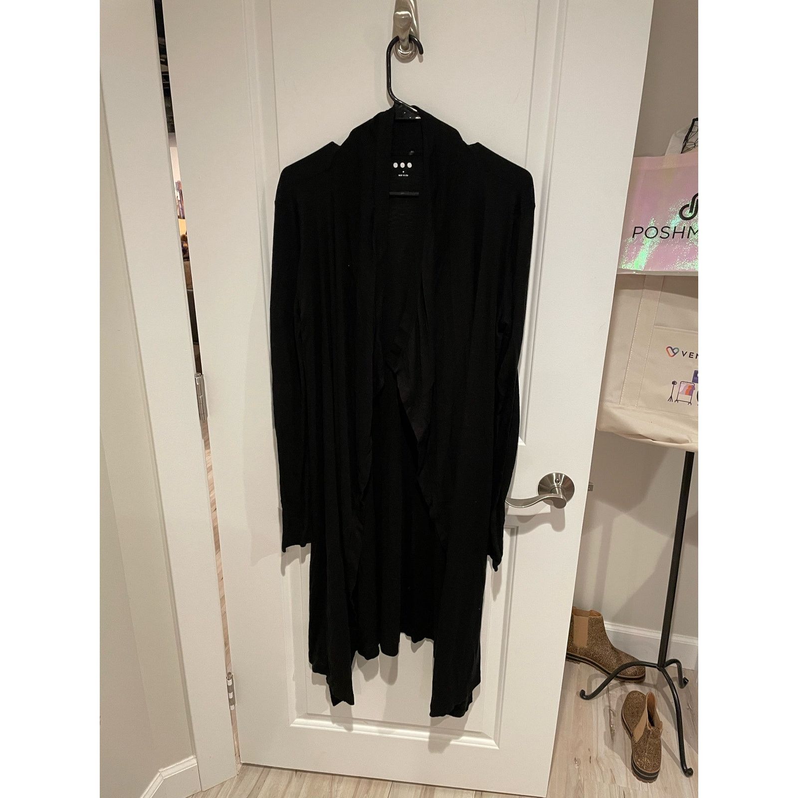 threeASFOUR Three dots long black cardigan size medium Size M / US 6-8 / IT 42-44 - 2 Thumbnail