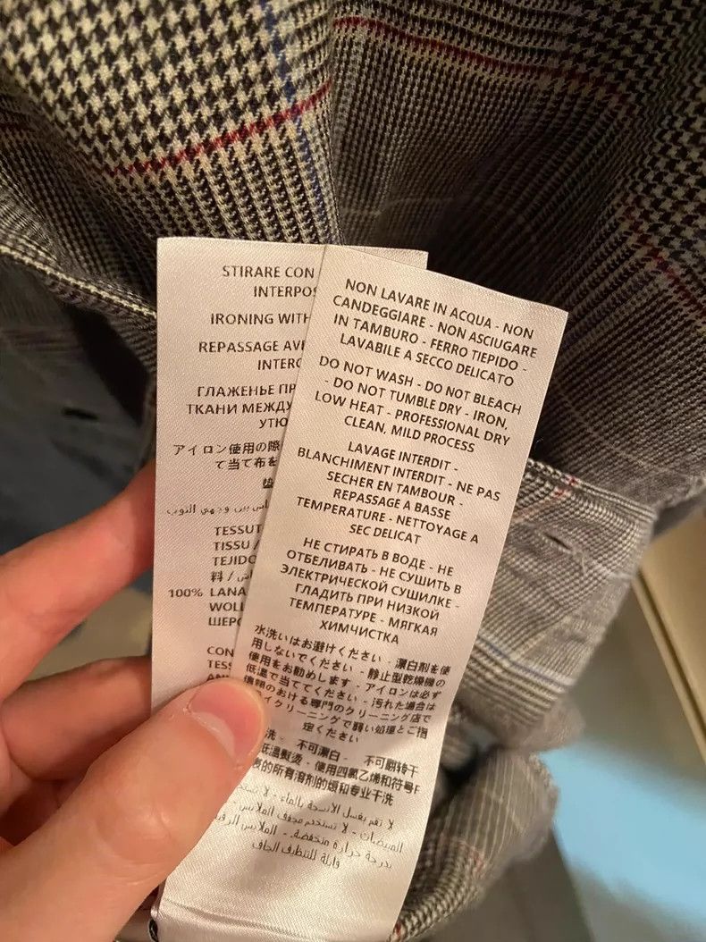 Gucci Gucci Limited edition gray Piggy embroidered wool plaid shi Size US S / EU 44-46 / 1 - 7 Thumbnail