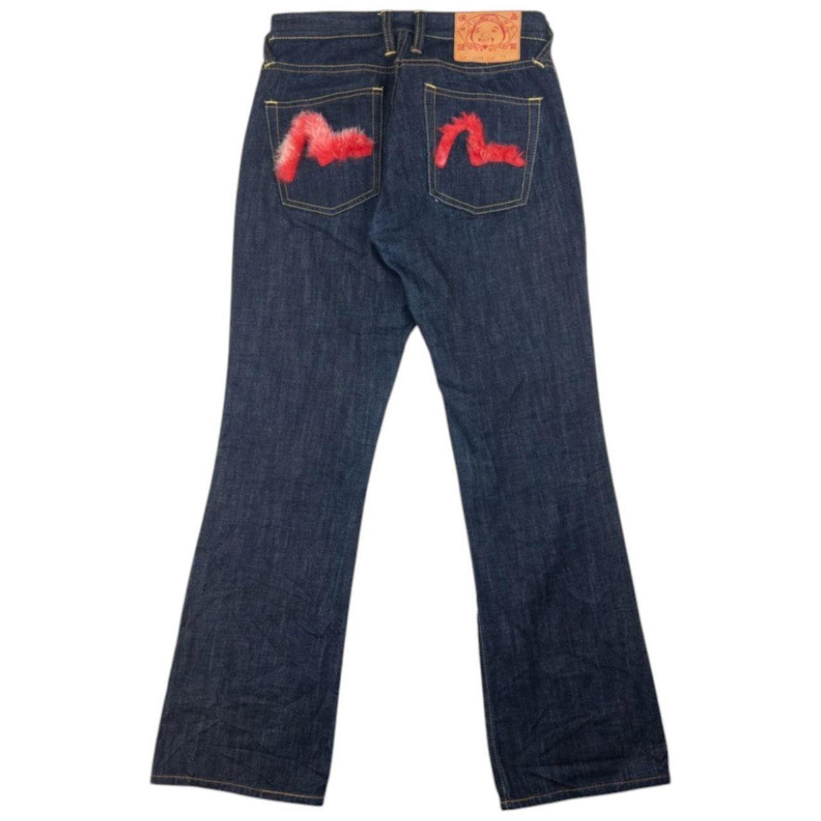Evisu Vintage Evisu Double Fur Gull Japanese Denim Jeans Size W29 Size US 29 - 2 Thumbnail