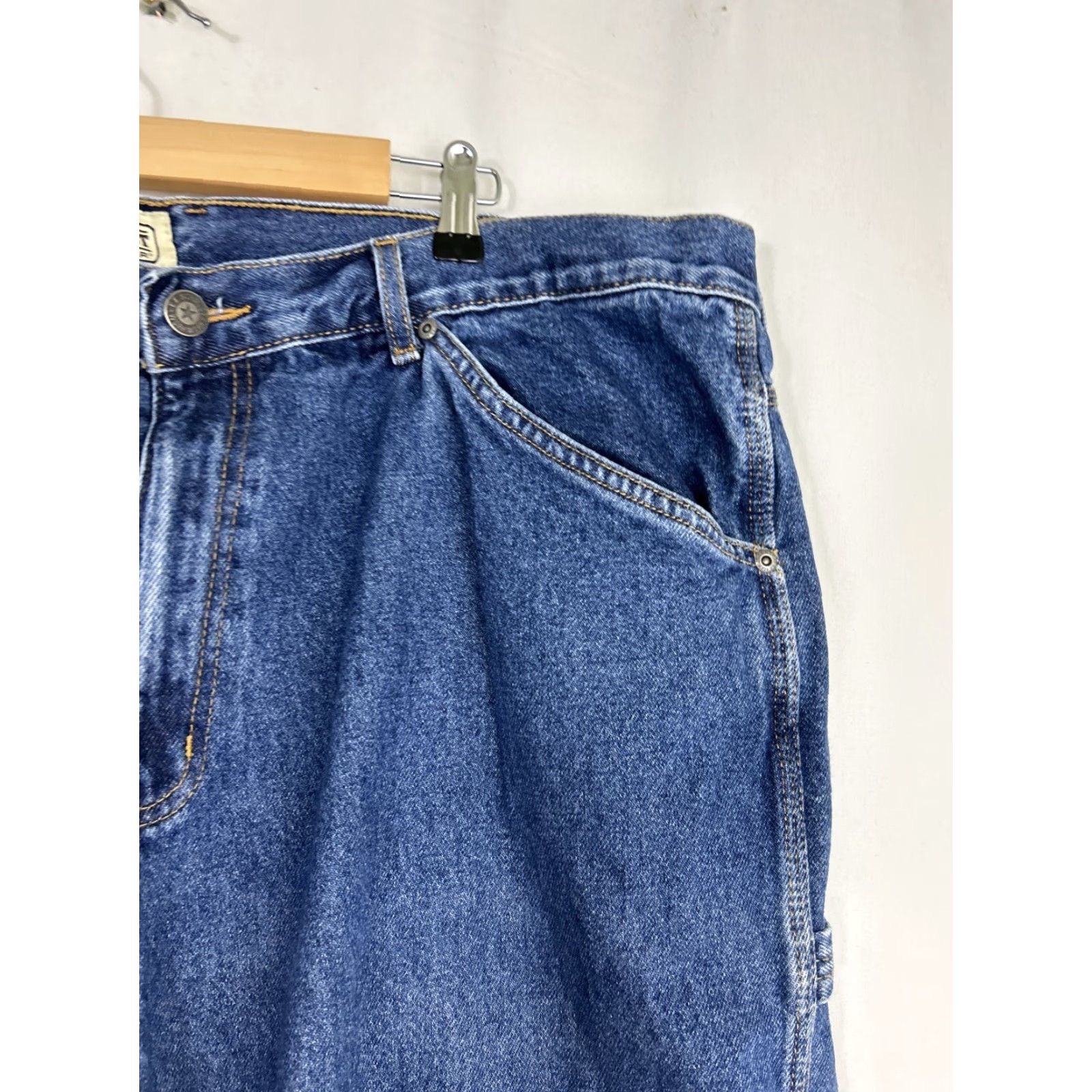 Denime VINTAGE CE Schmidt Workwear Mens 44x30 Blue Denim Jeans Jeans Mens 44 Blue Denim Workwear Straight 30in Inseam Size US 44 / EU 60 - 5 Thumbnail