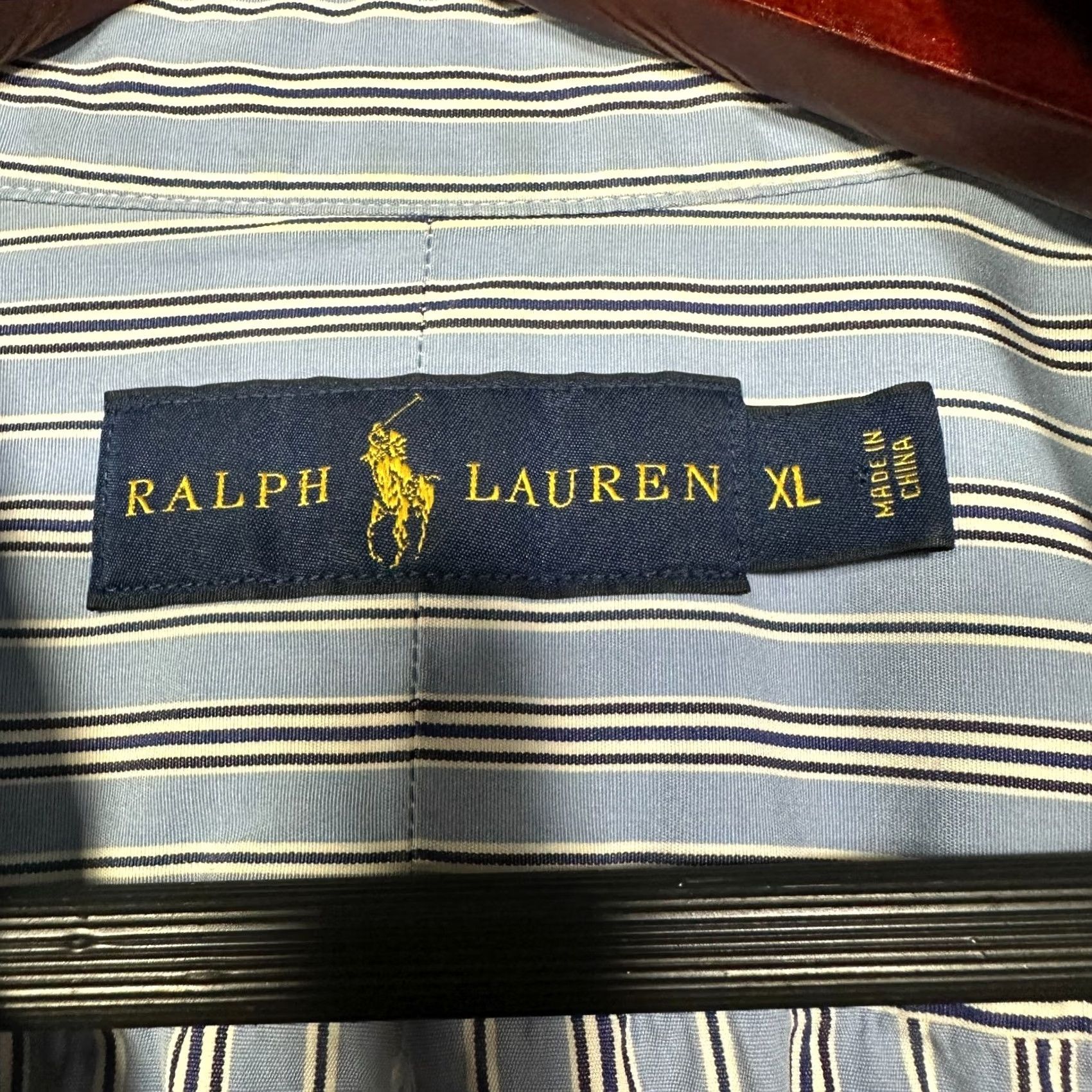 Ralph Lauren Ralph Lauren Shirt Mens XL Blue White Striped Cotton Button-Down Long Sleeve with Logo Size US XL / EU 56 / 4 - 5 Thumbnail