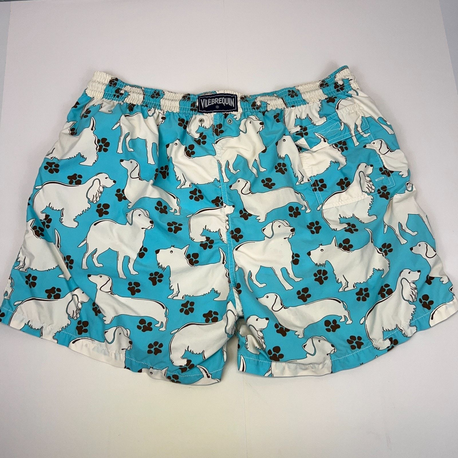 Vilebrequin Vilebrequin Dogs Paw Prints Swimming Trunks Shorts Blue 4XL Size US 40 / EU 56 - 1 Thumbnail