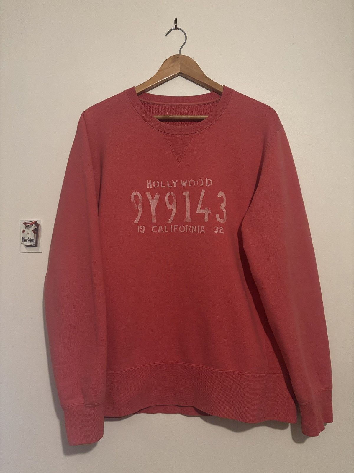 Visvim Jumbo Sweater / Faded Red Hollywood License Plate
