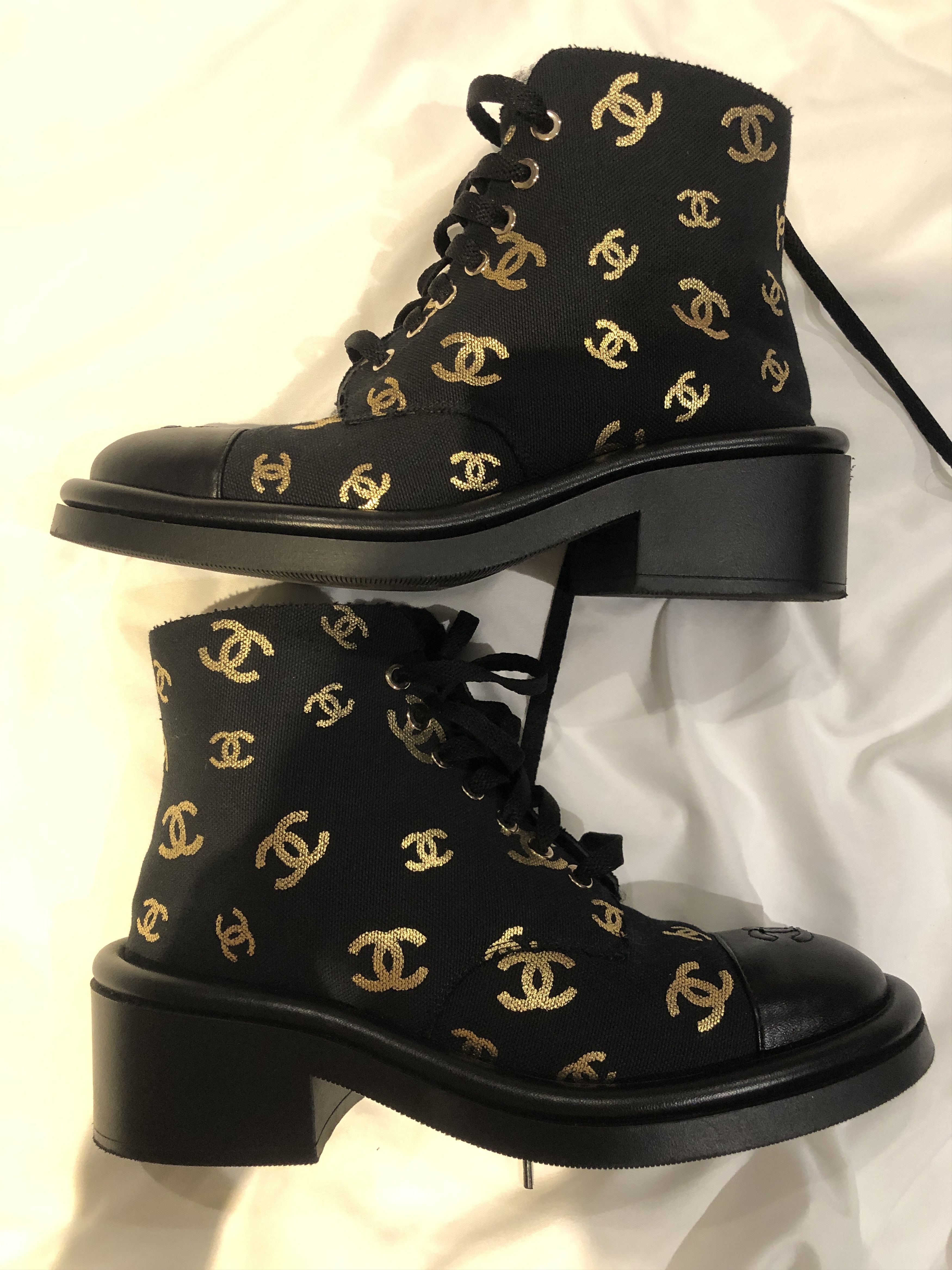 Chanel 2022 Interlocking CC Logo Boots Size US 6.5 / IT 36.5 - 1 Thumbnail